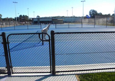Chainwire Sport Court Fencing with Chainwire gate.