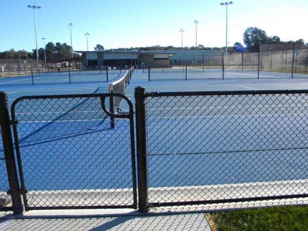 Chainwire Sport Court Fencing with Chainwire gate.