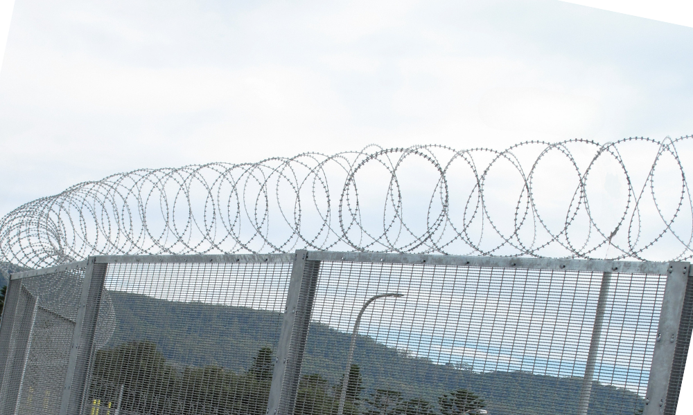 Wave Razor Top On Gate Razor Wire Security Fence Topping Ideal For Prisons, Substations, And ...